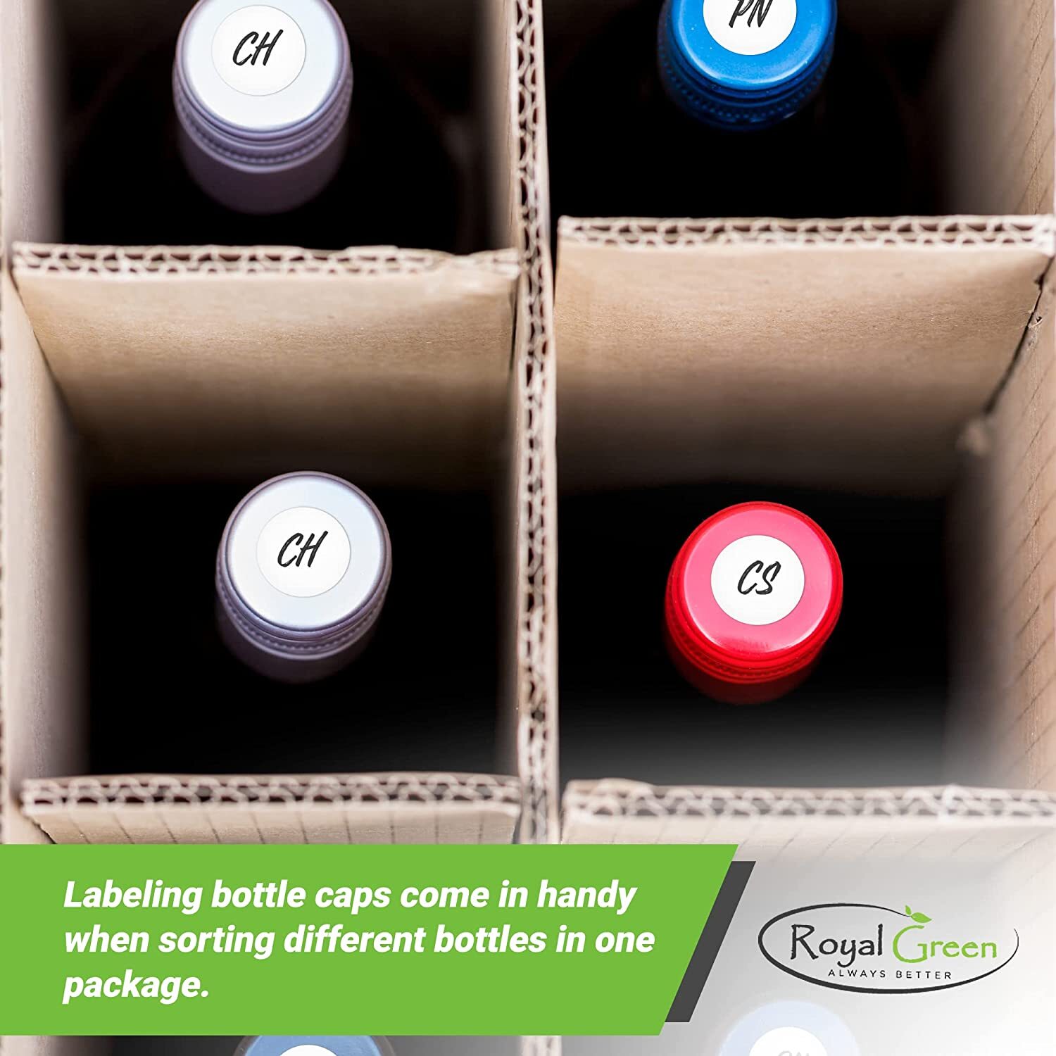 Royal Green Colored Coding Dot Stickers Round Circle Label 1/2 inch 13mm