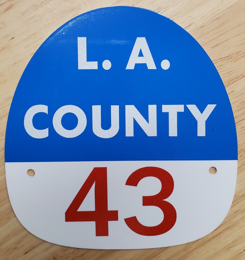 LA COUNTY 43 FIRE HELMET SHIELD