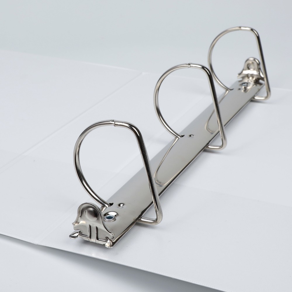 3-Ring Durable View Binder, 2 inch Binder Ring Type, Slant D-Ring, White, 6 Pack