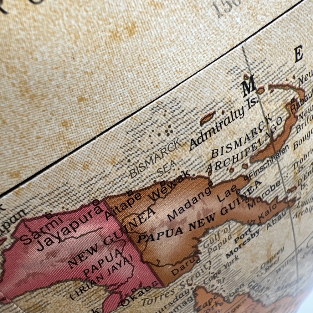 mountains Raised REPLOGLE Globemaster 12 Inch Globe wood Base