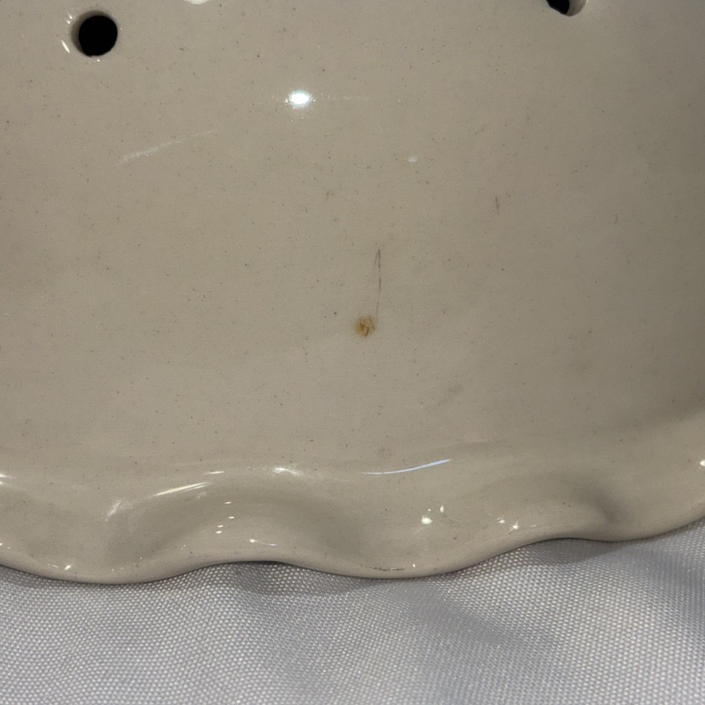 Large Ceramic Decorative Berry/Pasta Colander Hand Made - Initialed *KS