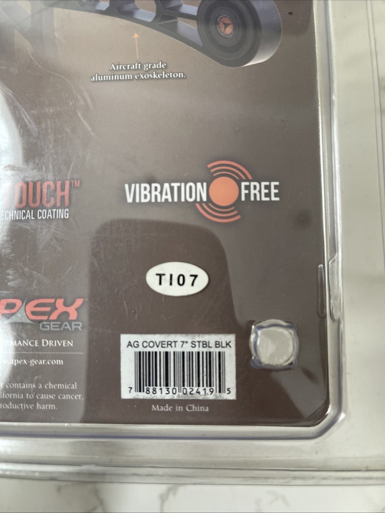 Apex Gear Covert 7" Performance Stabilizer Vibration Free New NIP BuzzKill