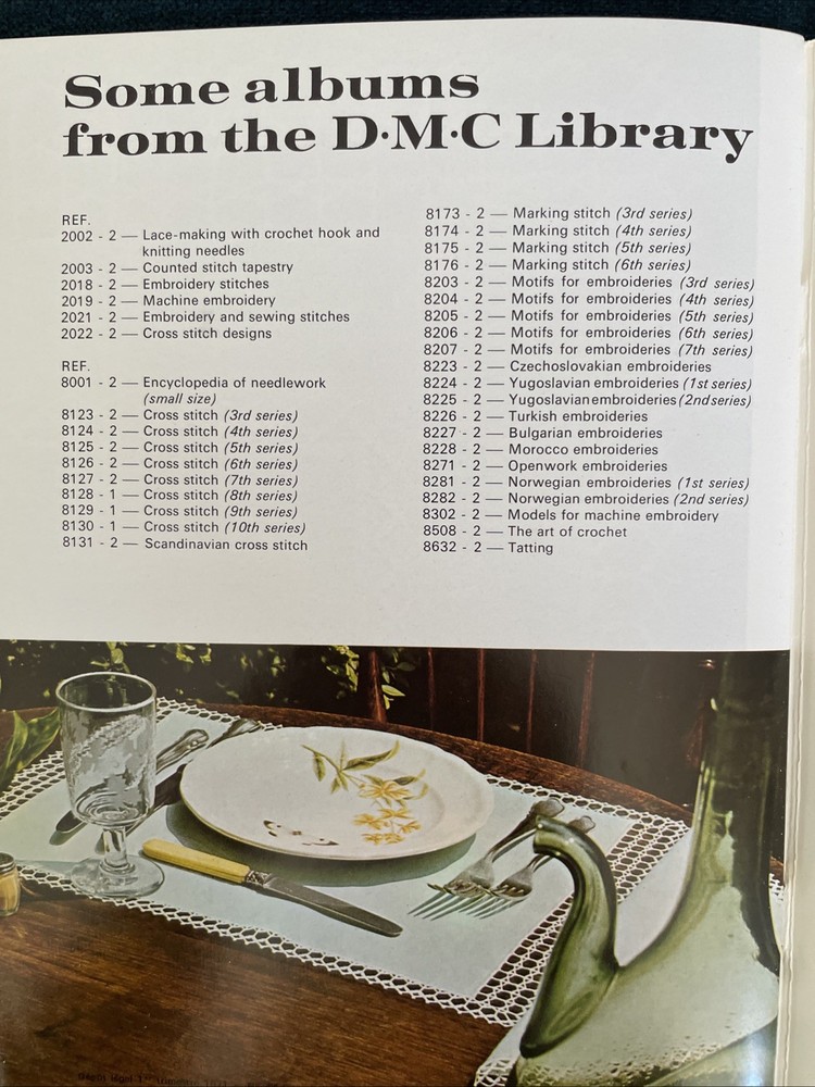 DMC Crochet Thread Pattern Book Curtains-tablecloths-placemats Patterns