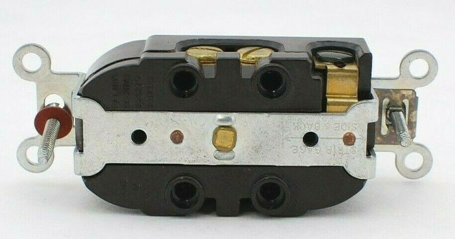 Hubbell P-2356 Black Duplex Receptacle