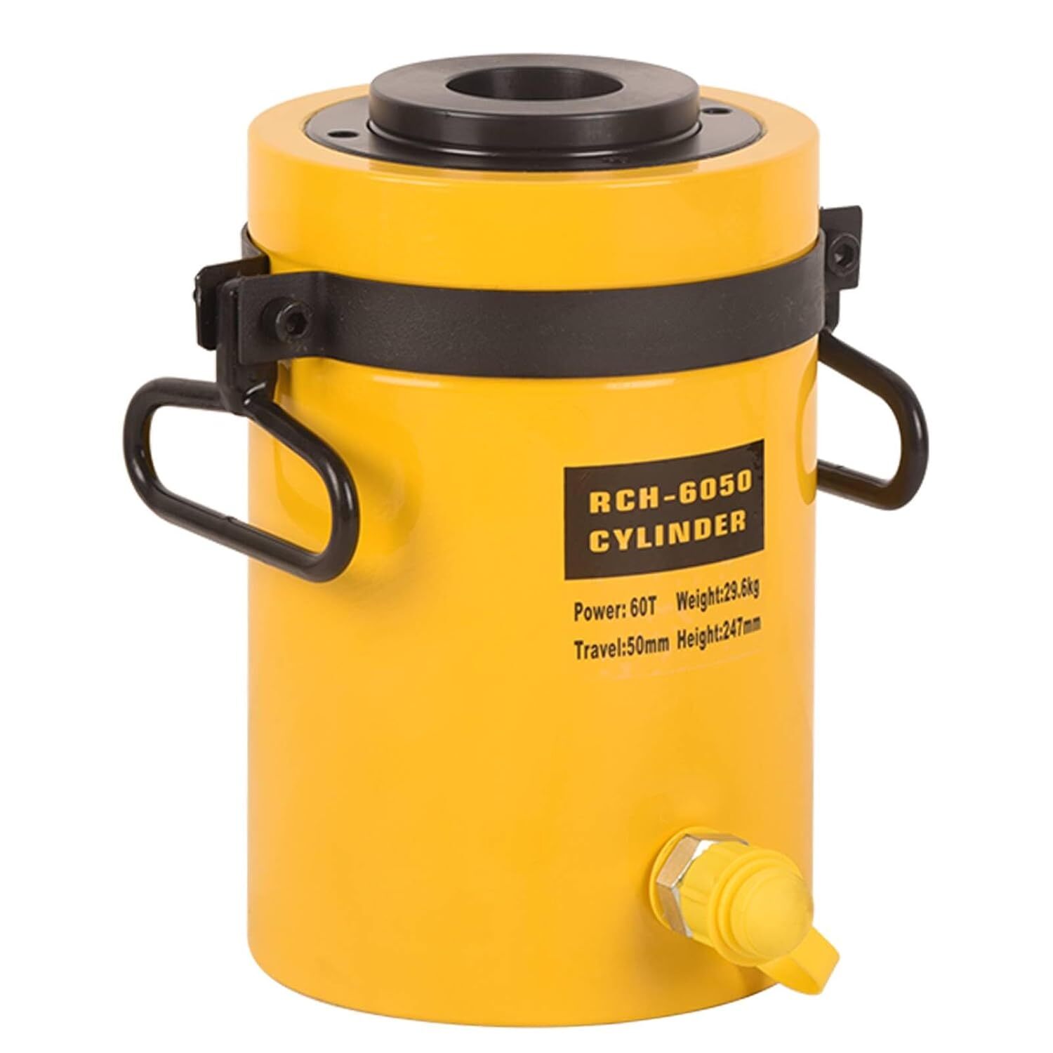 60Ton Single Acting Hydraulic Cylinder 2" Stroke Hollow Jack Ram RCH-6050