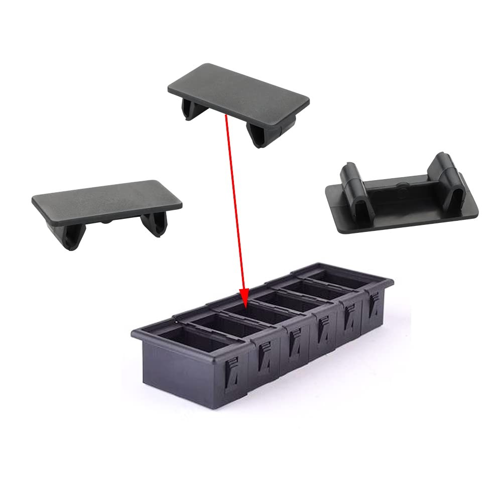 8 Pcs Rocker Switch Panel Cover ABS Rectangular Blank Snap-in...