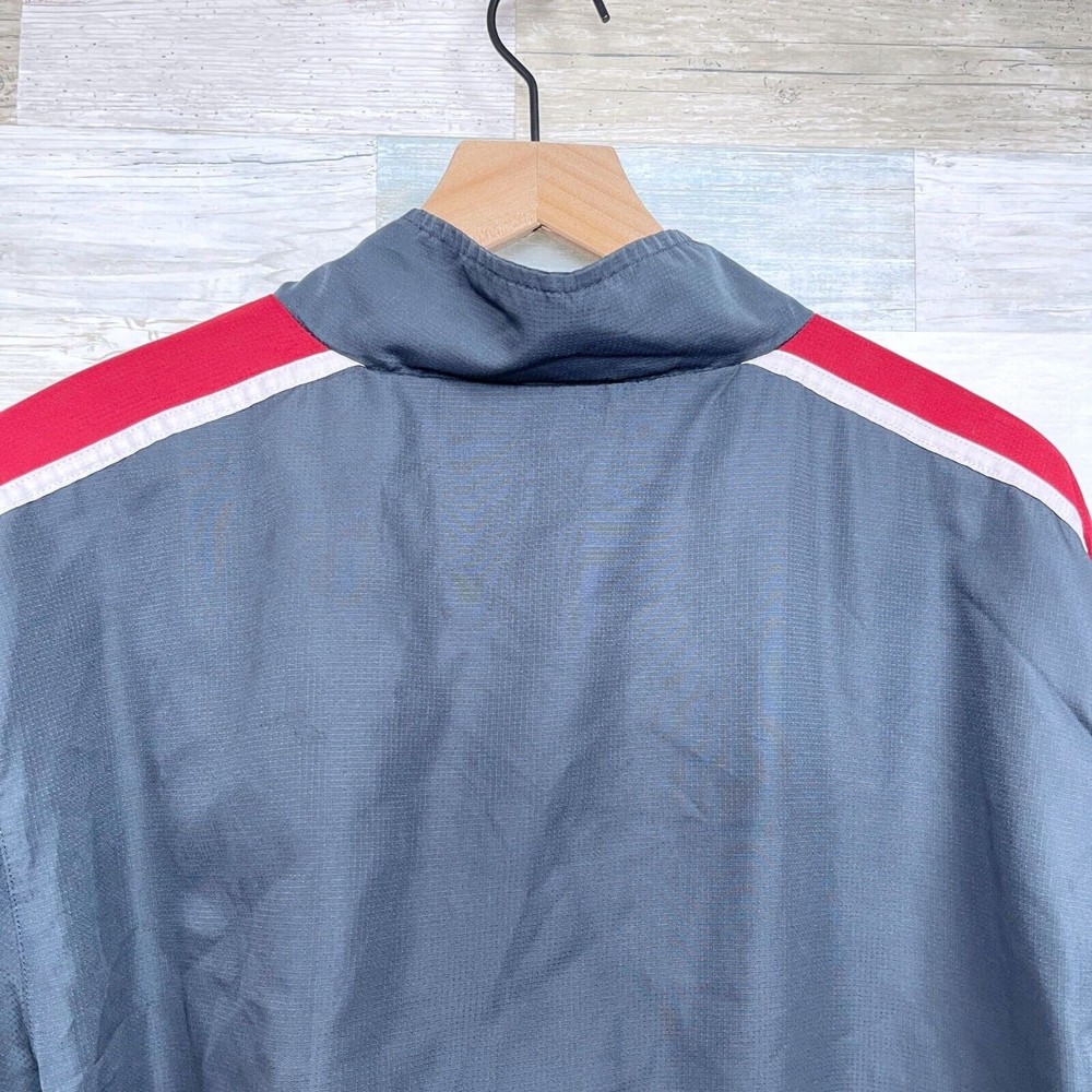 Starter Basic Track Jacket Black Red Full Zip Mock Neck Mesh Lined Mens XL
