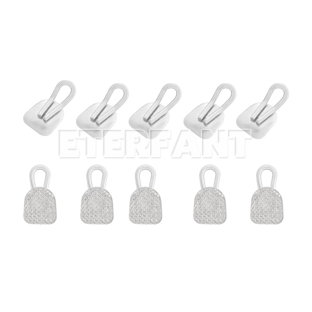 5xETERFANT Dental Orthodontic Lingual Buttons Traction Hook Bondable Rectangular