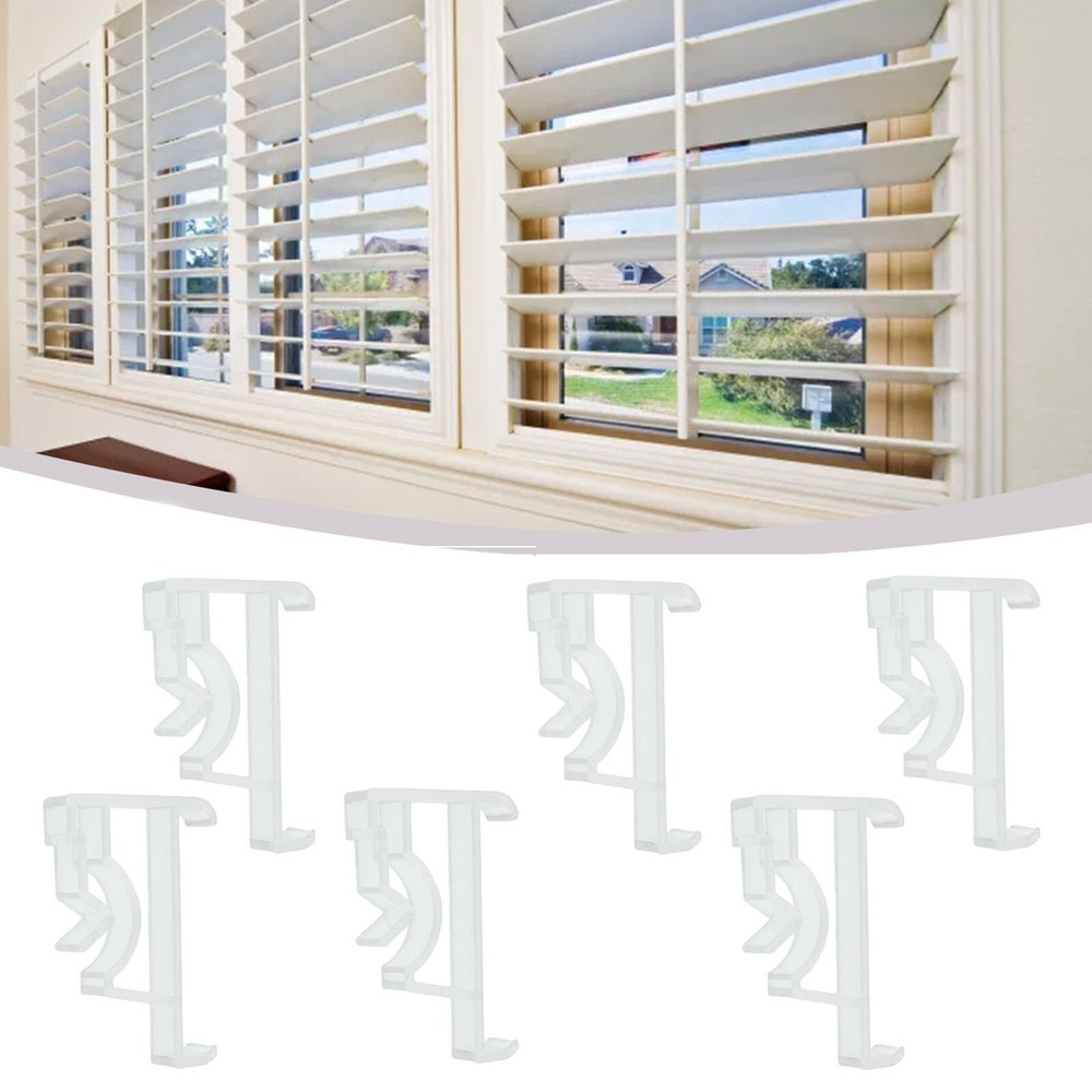 6 Pcs Clear Valance Clips 2 Inch Clear Blind Clips Replacement For Blind Valance
