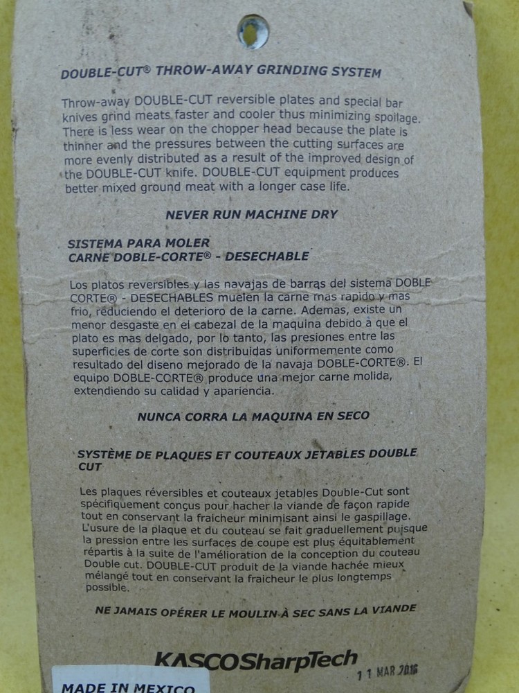 Kasco SharpTech Meat Grinder Knife , No. 82