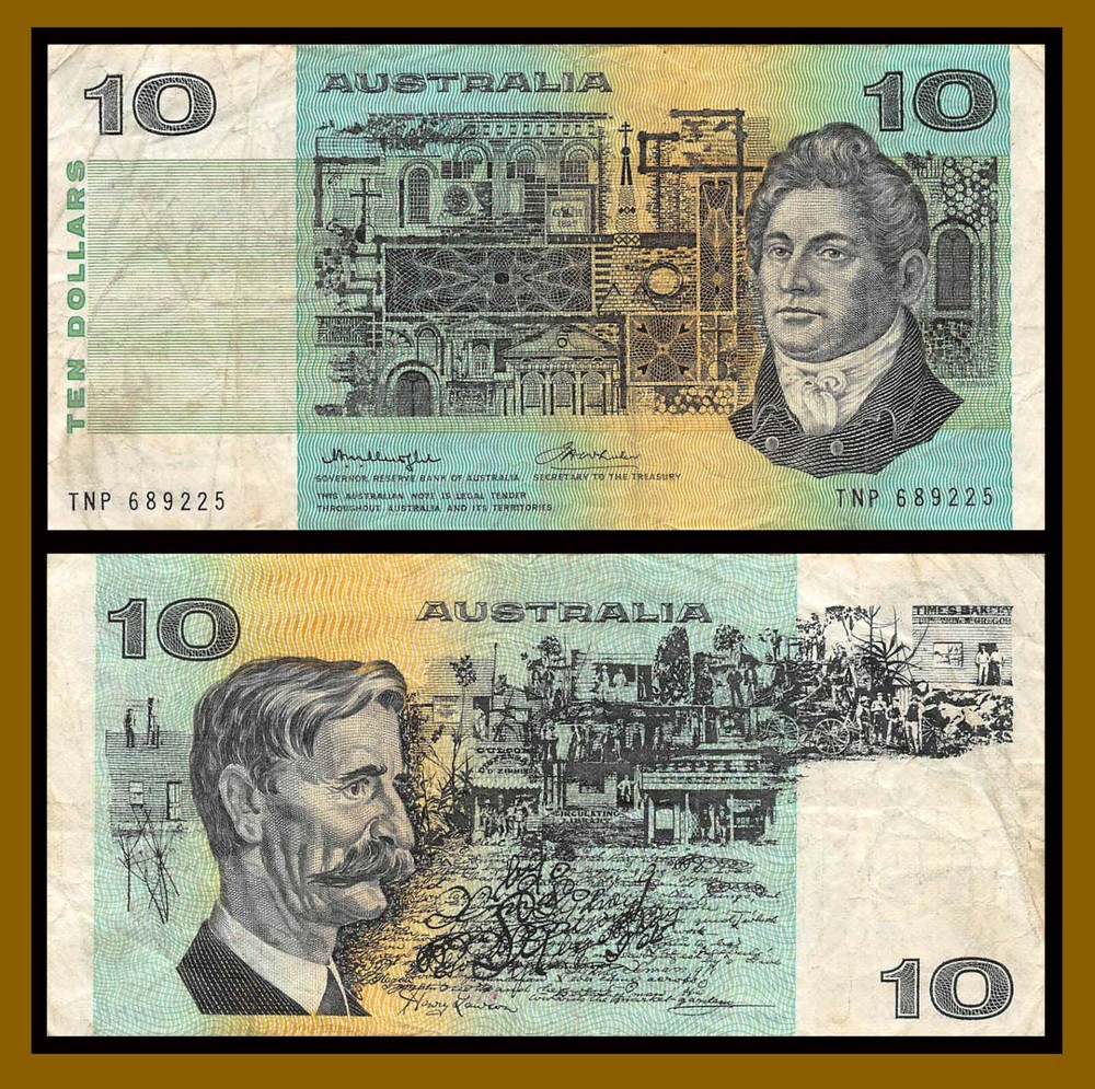 Australia 10 Dollars, 1976 P-45b Knight / Wheeler (Cir)