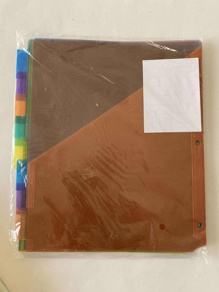 Avery Advantages Insertable Plastic Dividers 2 Pocket 8-Tabs Multicolo 11298 NEW