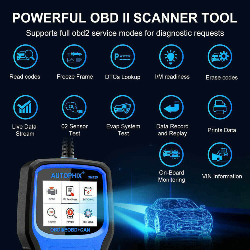 OBD2 Code Reader Automotive Scanner Check Engine Fault Diagnostic Battery Test