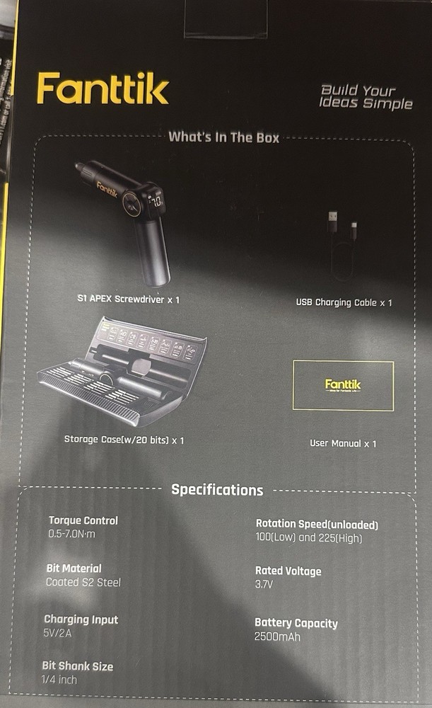 Electronic Smart Cordless Screwdriver