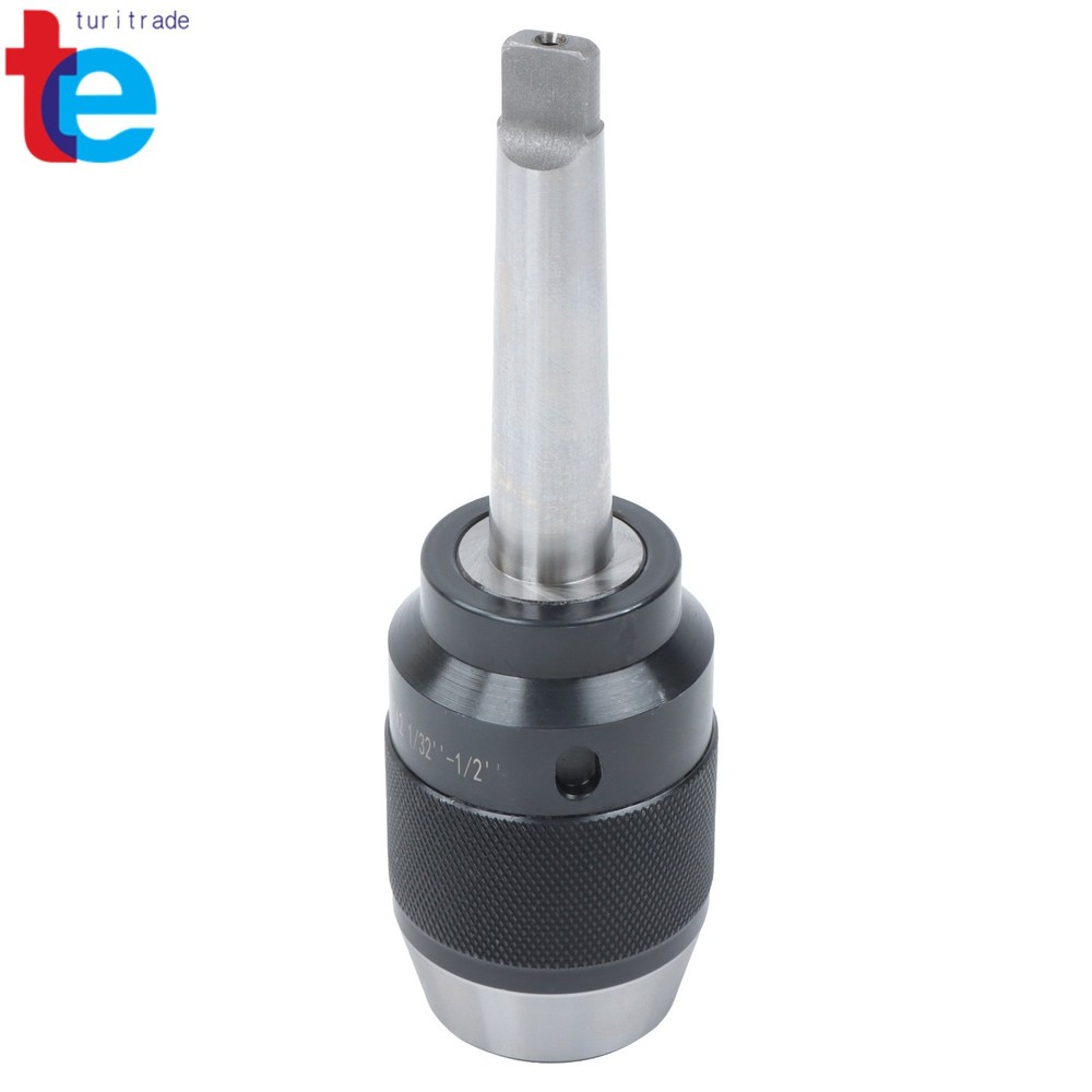 MT2 Morse Taper Keyless Drill Chuck 1/32 to 1/2" with Solid Shank