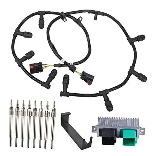 Powerstroke Harnesses+Glow Plug+Removal Tool+Controller For 04-10 6.0 6.0L Ford