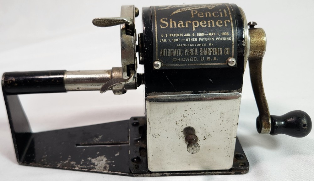 Antique Dandy Automatic Feed Steel Pencil Sharpener 1907 patent, sturdy working
