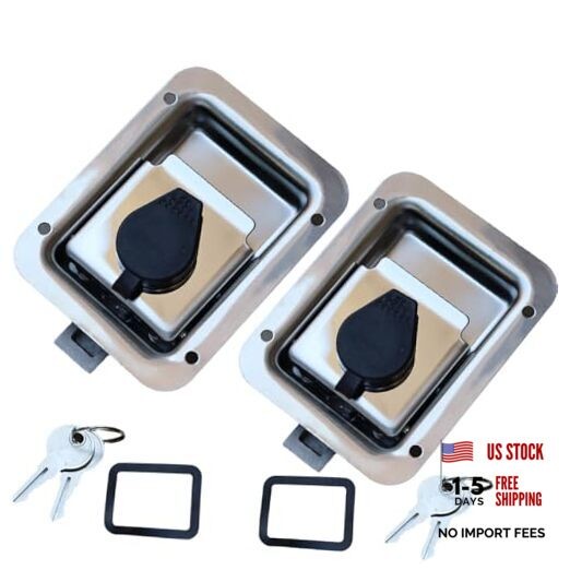 Pack Paddle Handle Locking Latch Matching RV Truck Door Tool Box Lock 2