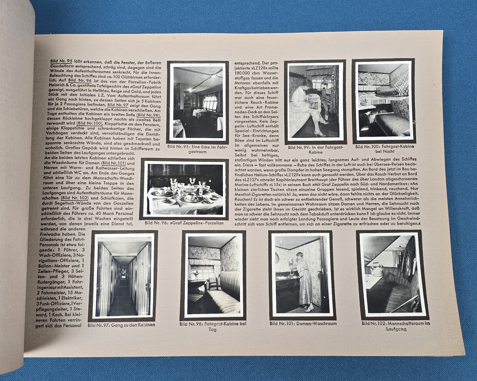 1932 ZEPPELIN WELTFAHRTEN World Flight Book - Cigarette Card - German