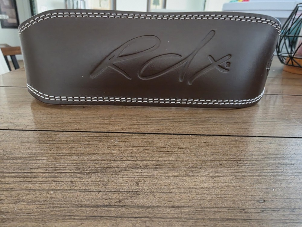 RDX Brown Leather Weight Lifting Belt ** Small ** EUC!!!