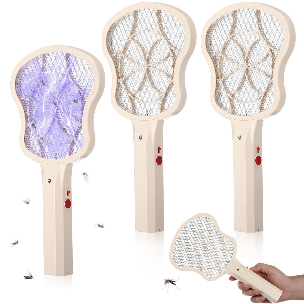 3 Pack Electric Fly Swatter Racket 3000v Bug Zapper Racket Mini Handheld Fly ...