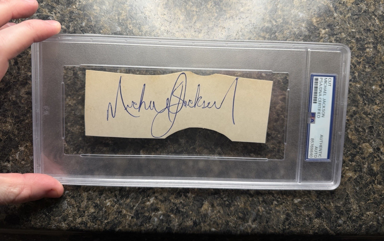 Beautiful Michael Jackson Signed Cut PSA DNA Certified Autograph Bold Auto