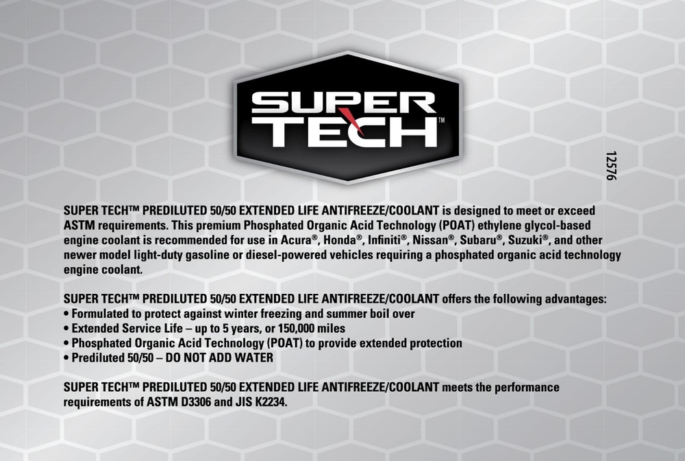 Super Tech OE Blue Antifreeze Prediluted 50/50