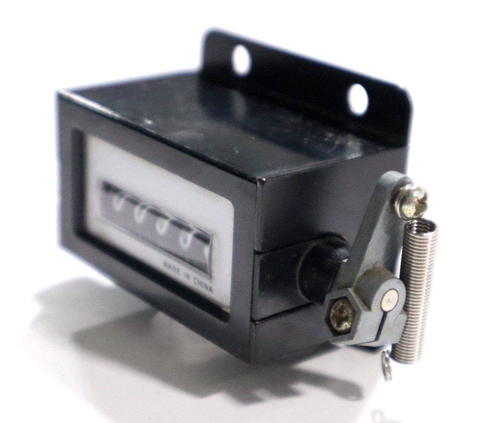RATCHETING MACHINE COUNTER, 5 DIGIT WITH RESET KNOB A014