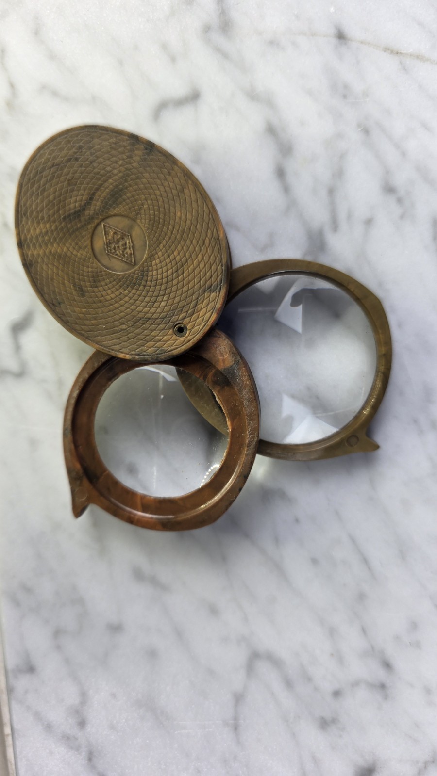 Vintage Atco Bakelight Double Pocket Magnifier