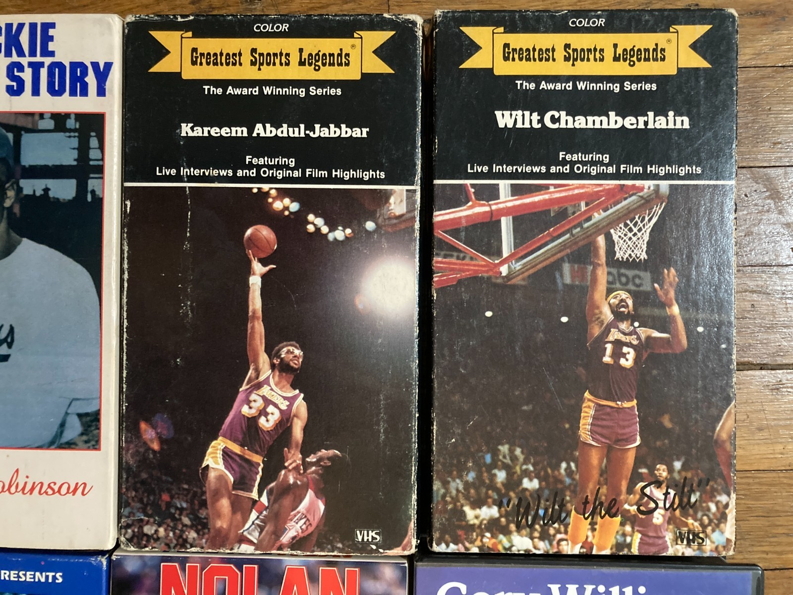 Greatest Sports Legends VHS lot of 7 Wilt Chamberlain NBA Basketball LA Lakers