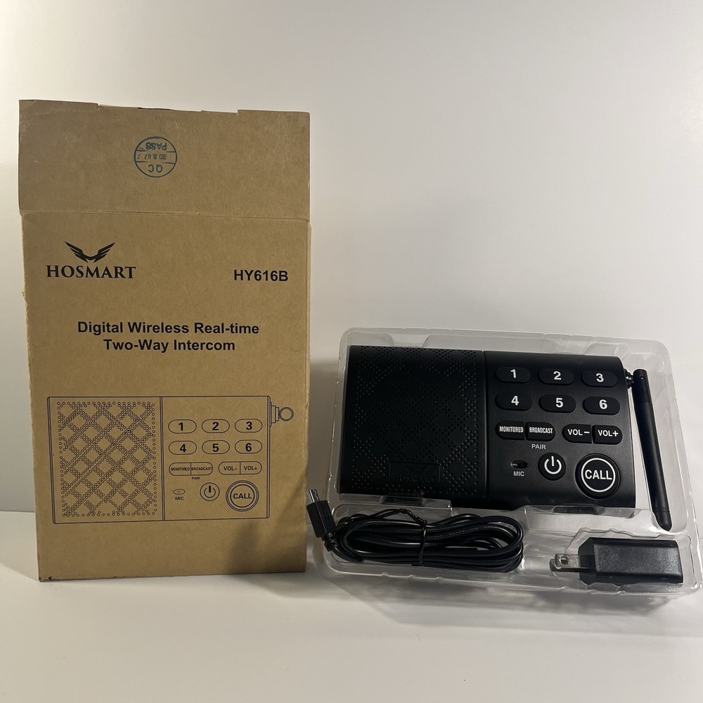Hosmart HY616B Full Digital Wireless Real-time Two-Way Intercom System