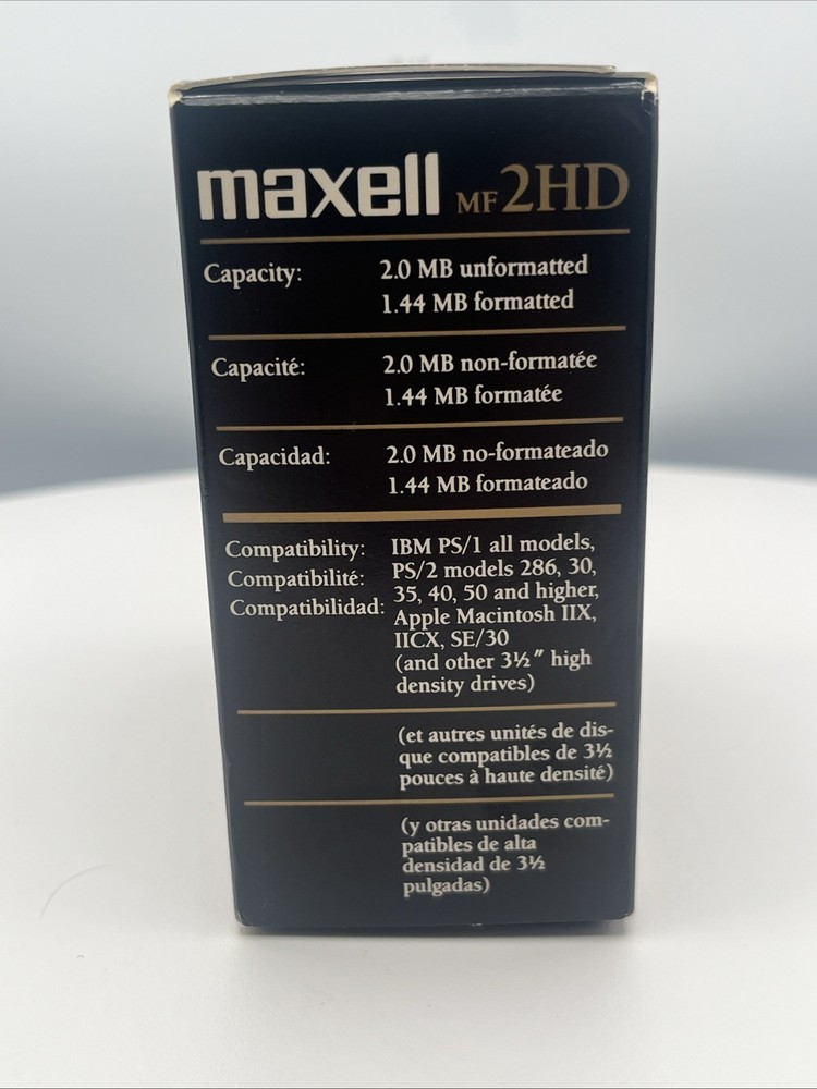 SEVEN Maxell MF2HD 3.5" Micro Floppy Disks High Density Double Sided 7-Pack