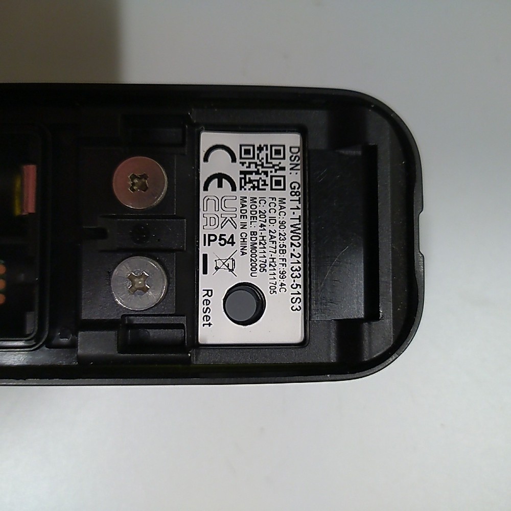 Blink Video Doorbell - Black (Standalone) - Untested - AS-IS - Powers On