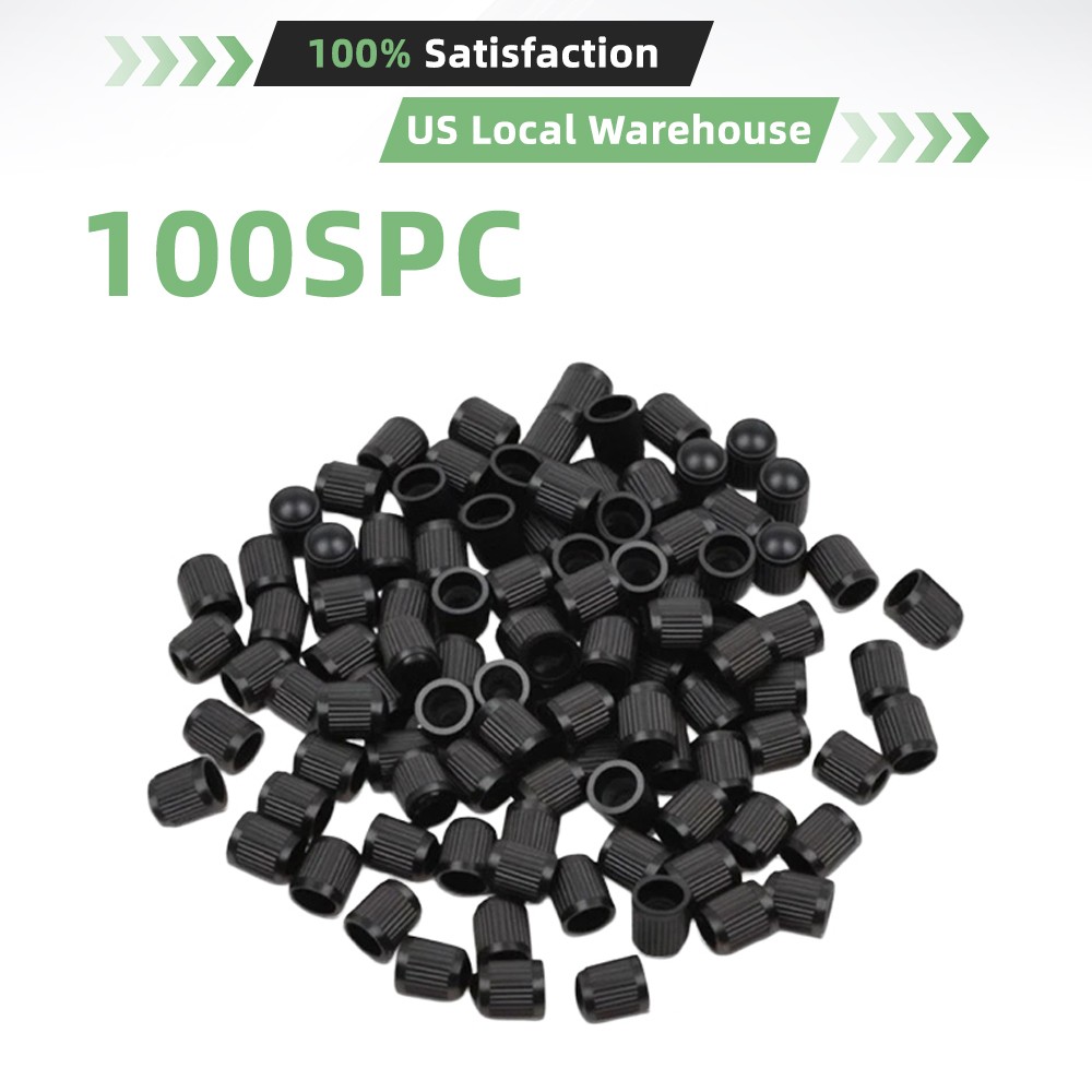 New 100 Pcs Plastic Car Tire Rim Valve Stems Wheel Tyre Air Caps Dust Cover