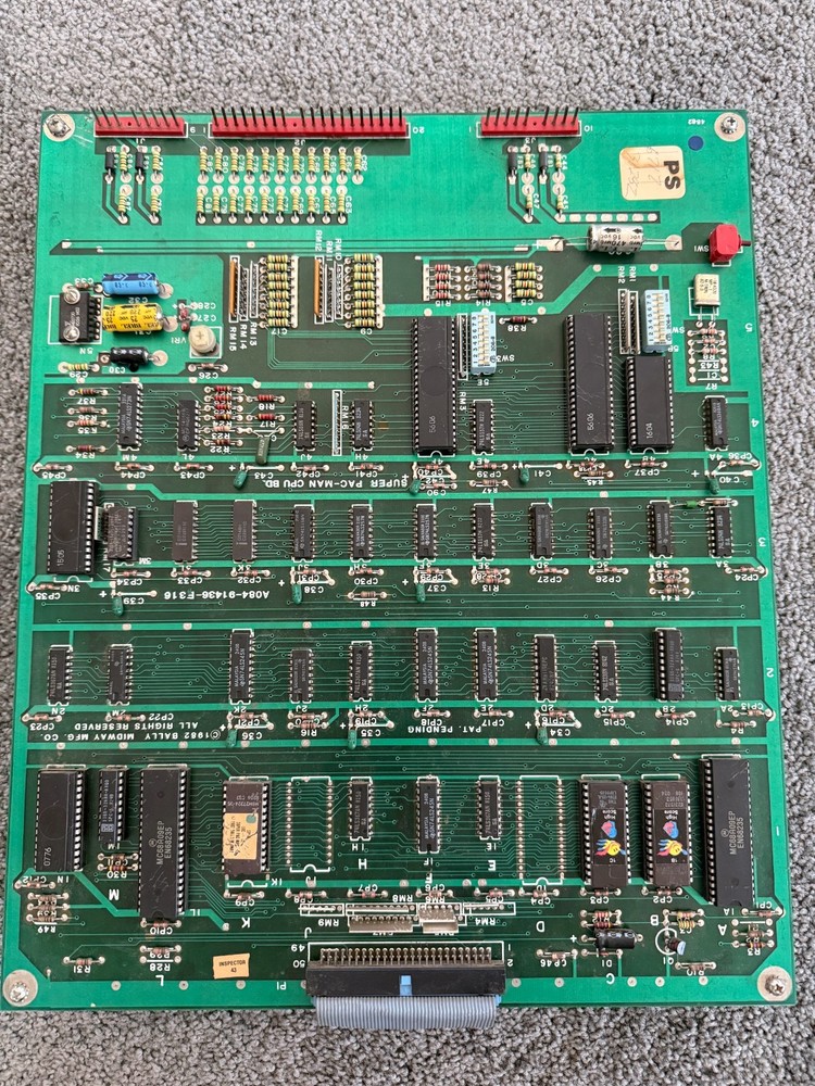 Super Pac-Man Bally Midway Arcade Circuit Board, PCB, Working, Boardset