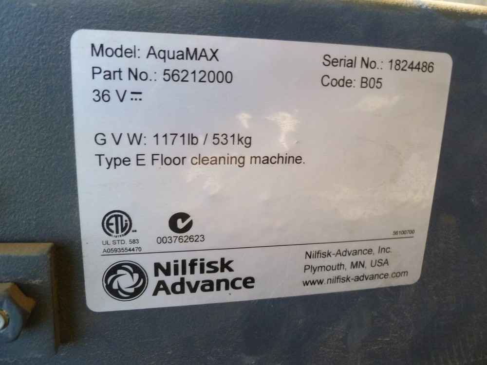 Nilfisk Advance Harness FOR Carpet Extractor MODEL AquaMax