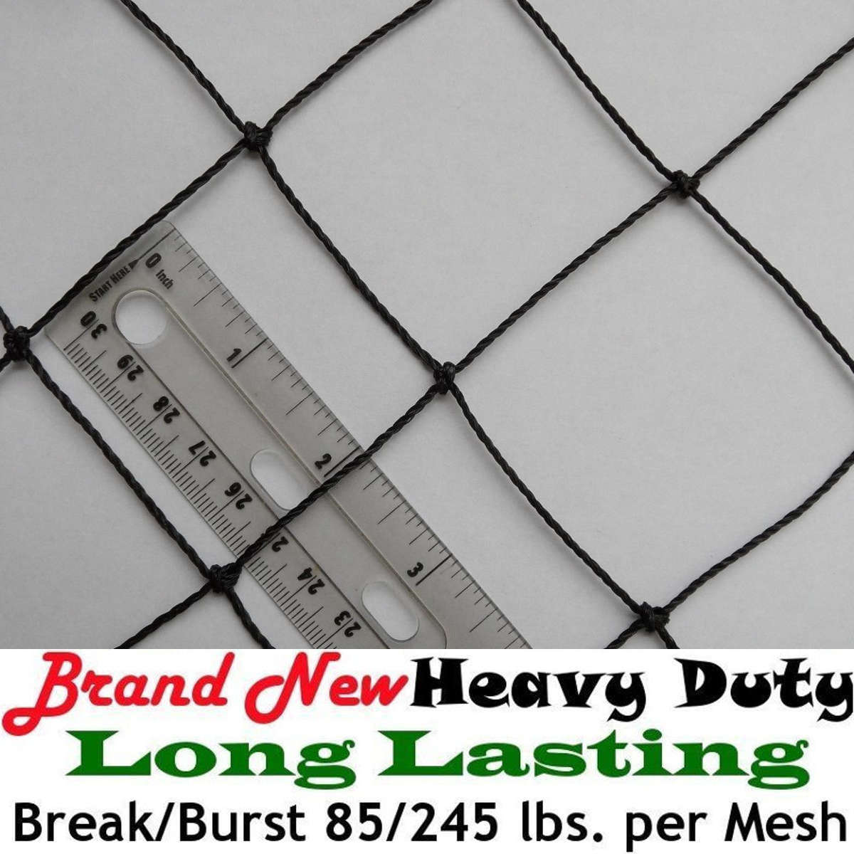 Poultry Netting 50' x 100' 2" Heavy Knotted Aviary Hawk Stop Bird chicken Net