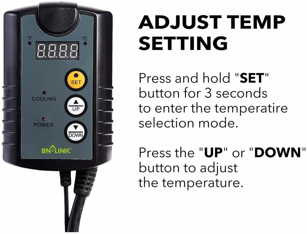 BN-LINK Digital Cooling Thermostat Controller For Cooling Device Circulation Box