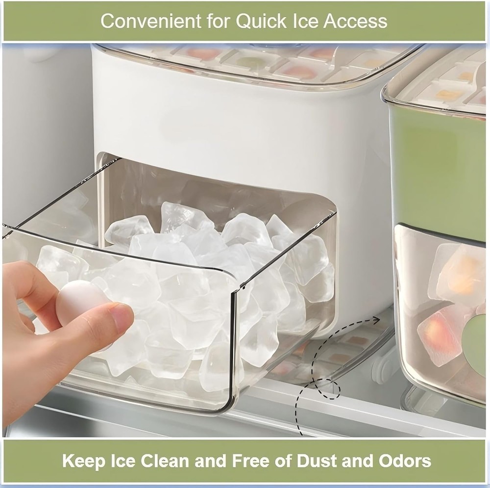 High-Capacity Ice Maker with One-Touch Release - Includes Storage Bin & Tongs