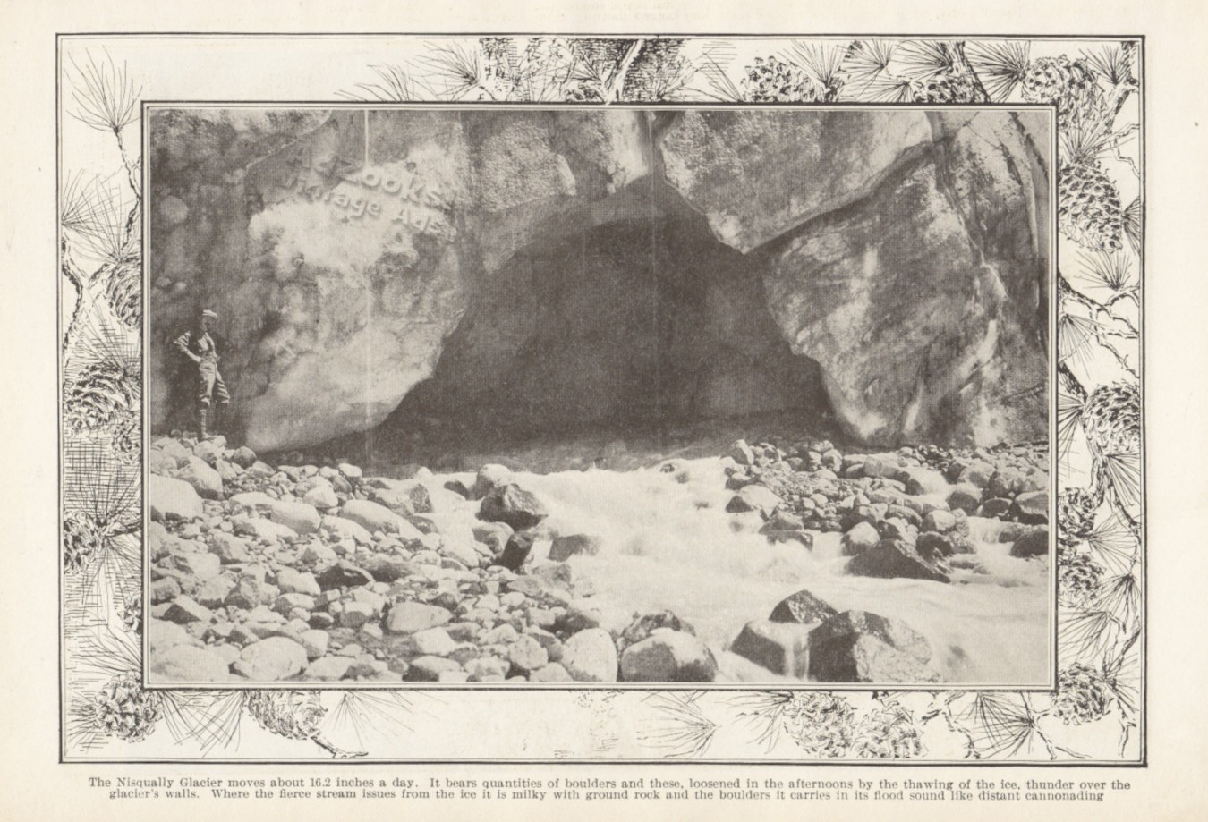 1912 Motoring in Mount Rainier National Park Print Article – Tour Bus & Inn Pix