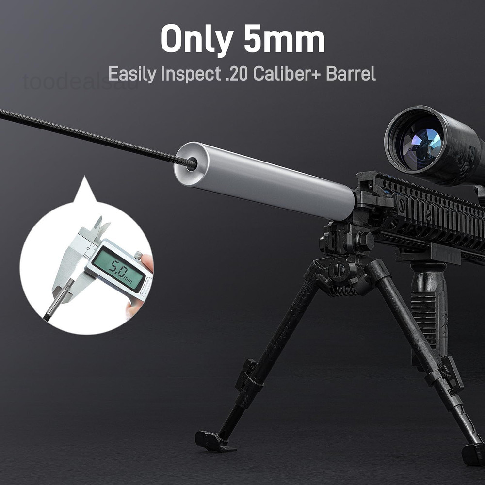 Rifle Borescope for Phone & PC, USB C Bore Scope Camera with black
