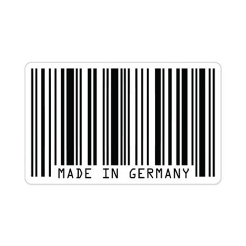 Made in Germany UPC Bar Code German Styling Car Vinyl Sticker - SELECT SIZE