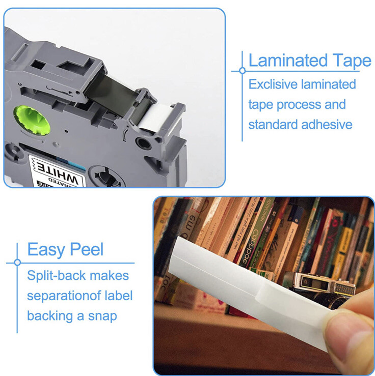 5x TZc-231 12mm 8m P-Touch Signature Tape Practical Replacement For Klebeband