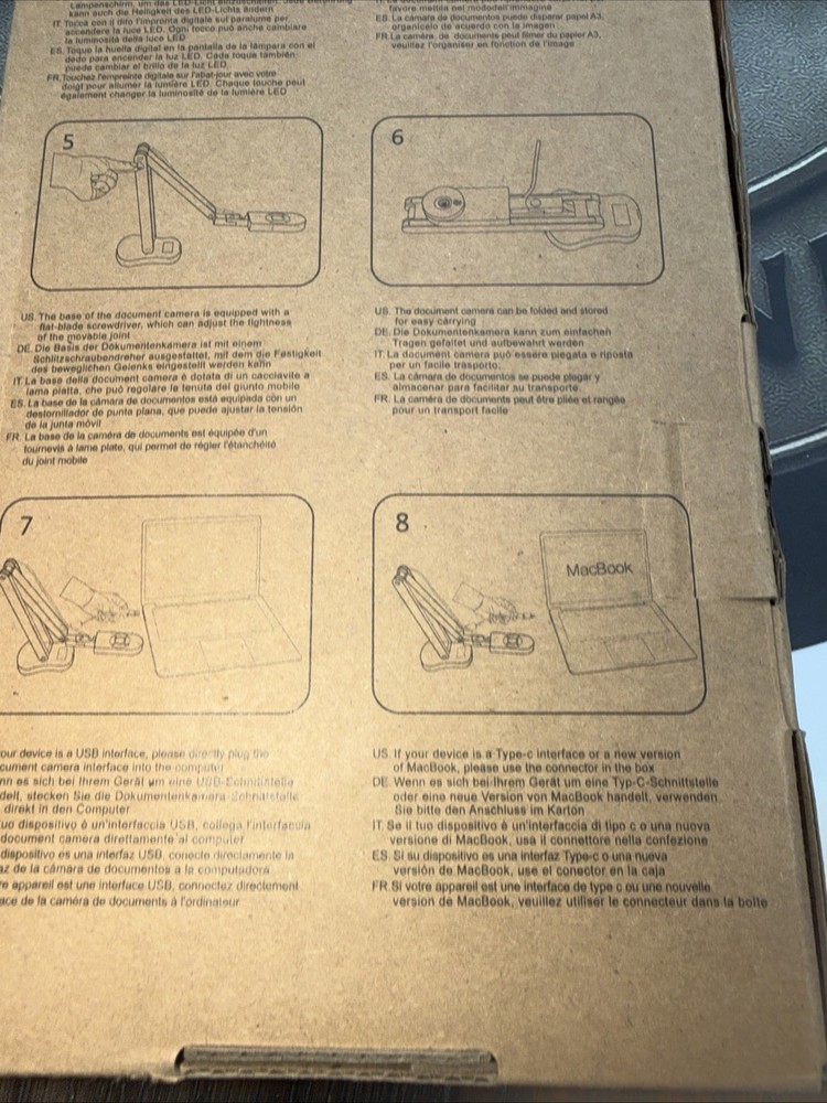 USB Document Camera KB-700, Compatible Google Meet, TEAMs, Zoom, Skype