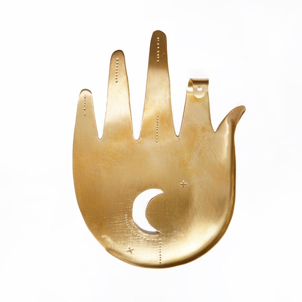 Hand Crescent Moon Incense Burner by New Moon Beginnings