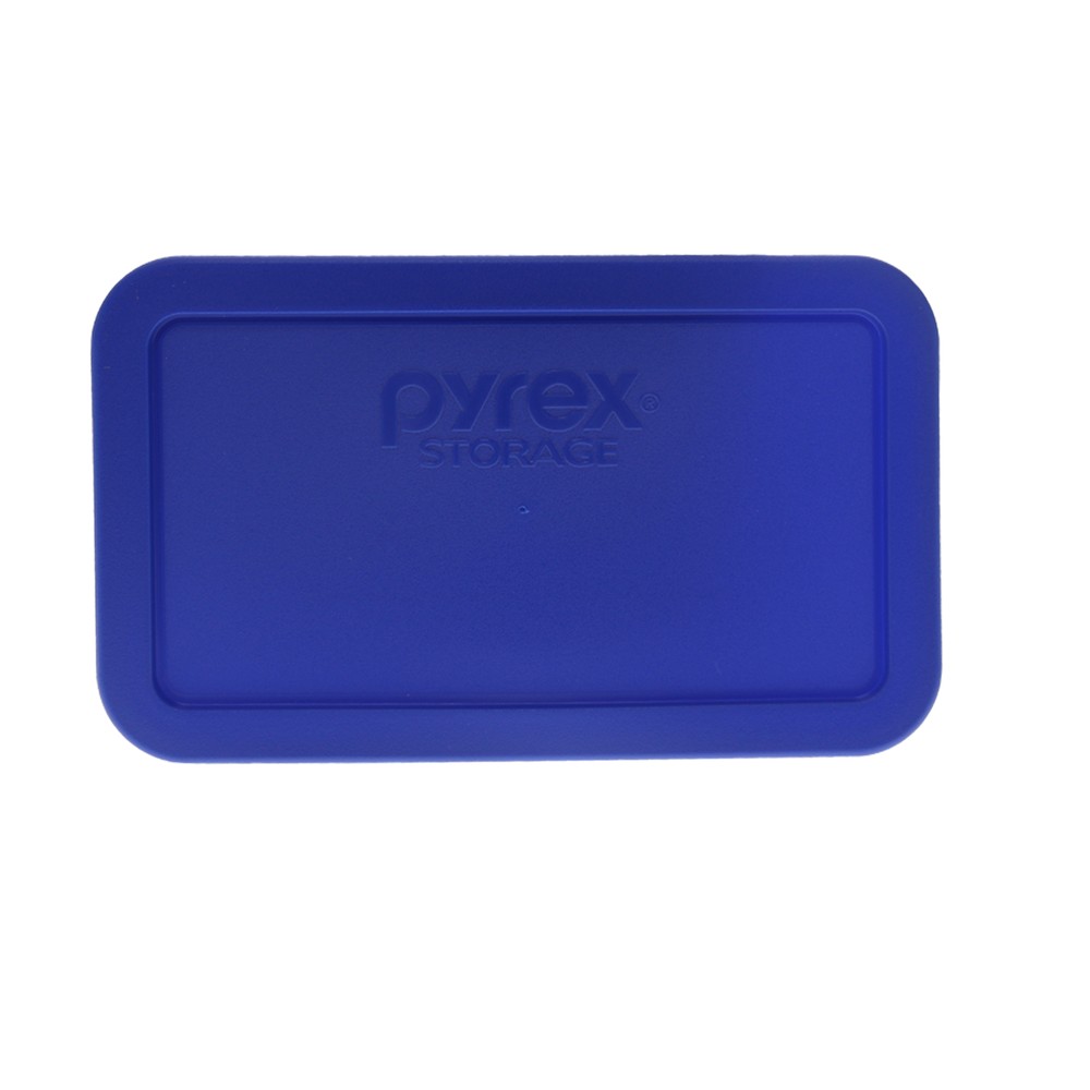 Pyrex 7214-PC Cadet Blue Rectangle Plastic Food Storage Replacement Lid (4-Pack)