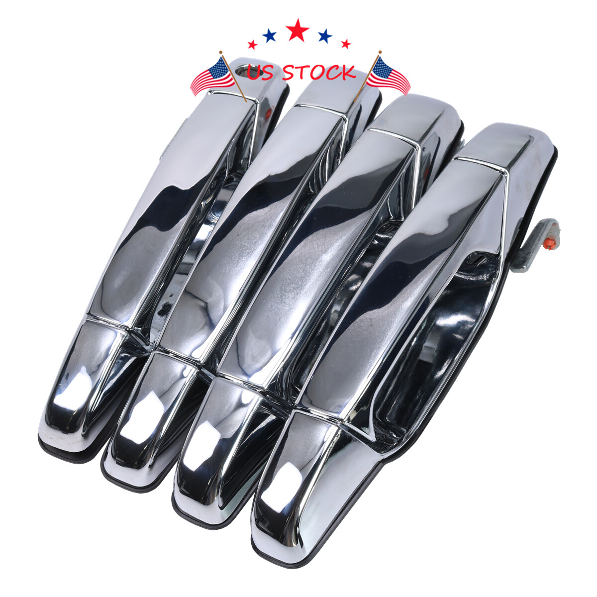 4x Chrome Door Handles Left&Right For GMC Chevy Tahoe Yukon Sierra Denali 07-13