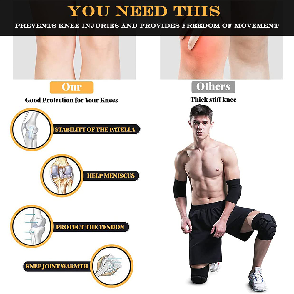 1 Pair Knee Pads Construction Floor Work Gears Sport Professional Leg Protector