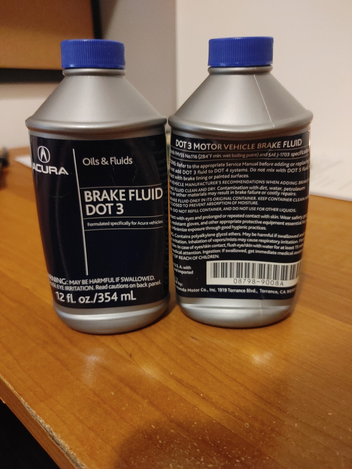 2 x Bottles Honda Genuine OEM Brake Fluid DOT 3 SEALED 12oz NEW