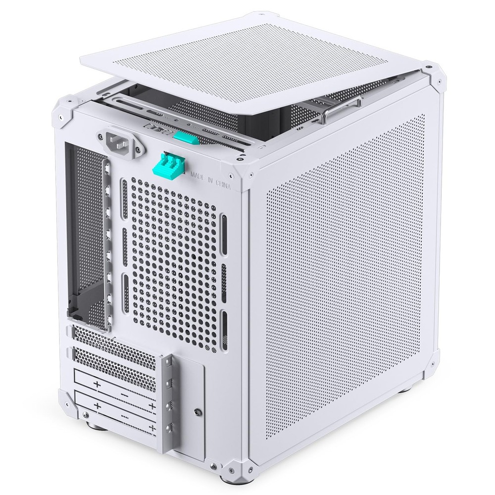 C6-ITX White Mini ITX Handled Mesh PC Case, Simple Compact Desktop ITX Chassi...